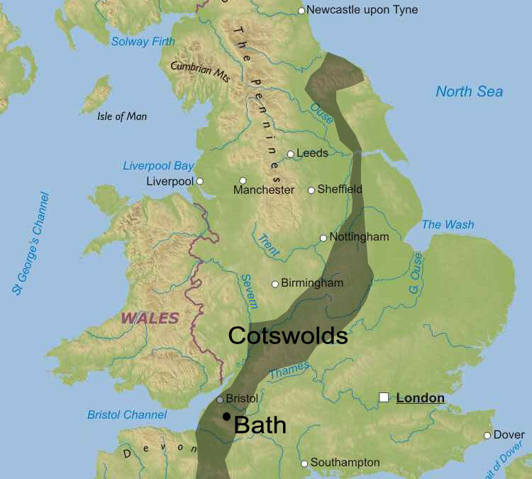 Exposure of Jurassic limestones in England